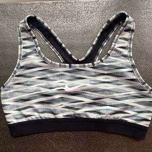 Nike black, white and grey sports bra (no padding)